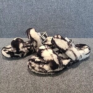 UGG Women's Disco Marble Slide Sandal Black‎ 1122555-BLK  Sz 11